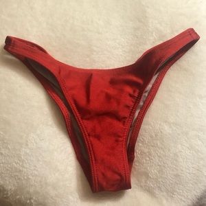 red brazilian cheeky thong bikini bottoms